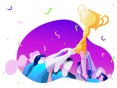 Header Illustration champions illustration sports teams