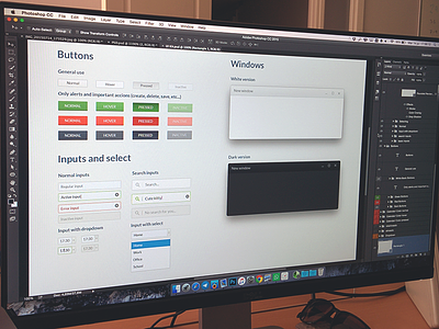 UI Kit (WIP) app buttons clean design elements input kit preview search simple ui ux