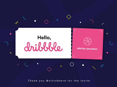 Dribbble Debut debut design dribbble illustration memphis style player ticket