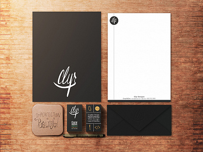 Identity Stationary // Clyr Designs branding business card design identity letterhead lettering portfolio self stationary