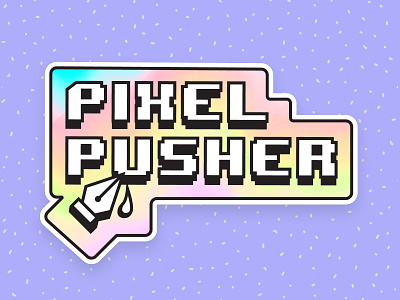 Pixel Pusher – Sticker Mule Holographic Rebound 80s 80s style designer hologram holographic pen tool pixel sticker