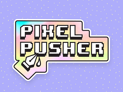 Pixel Pusher – Sticker Mule Holographic Rebound
