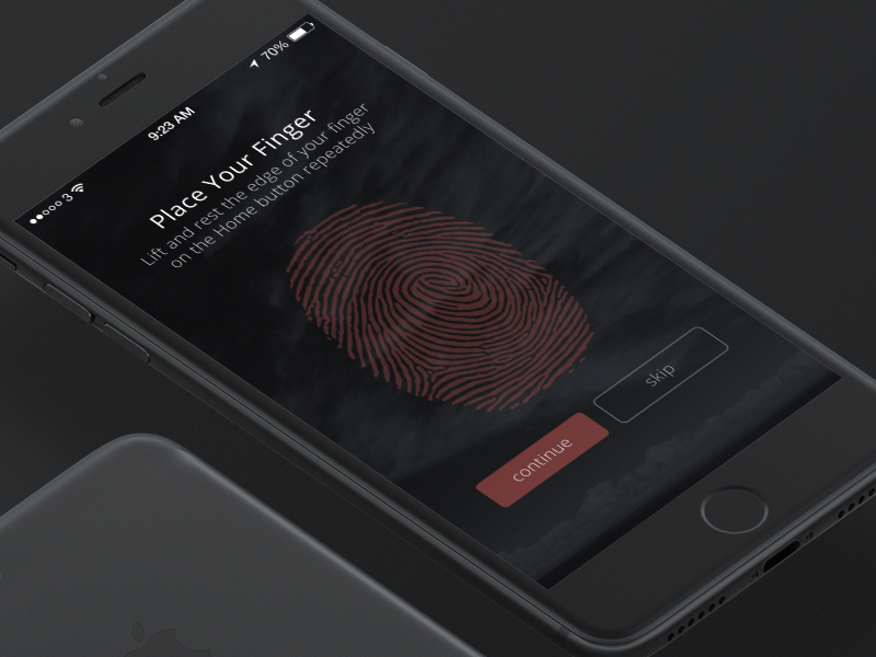 Touch ID / Fingerprint Recognition animation apps design fingerprint id mobile motion touch touch id ui usability ux