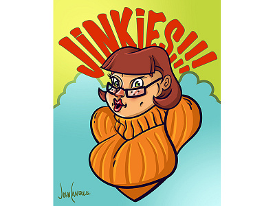 Jinkies cartoon illustration scooby doo velma