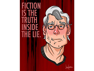 King Quote authors caricature illustration quotes stephen king