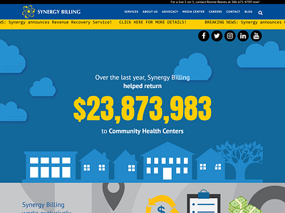 Synergy Billing website design