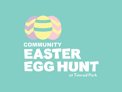 Community Easter Egg Hunt church design easter poster
