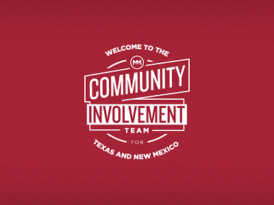 Community Involvement Team design typography