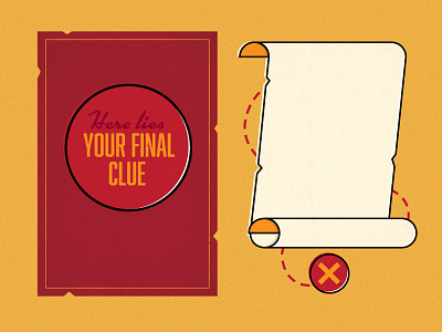 The Final Clue illustrator scavenger hunt texture vector