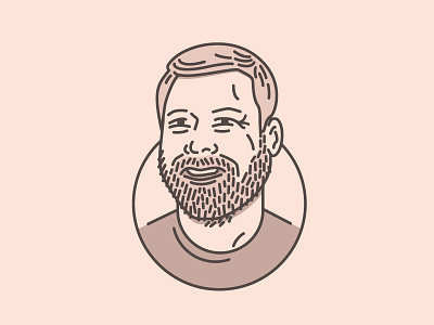 Self Portrait avatar illustrator line portrait stroke vector