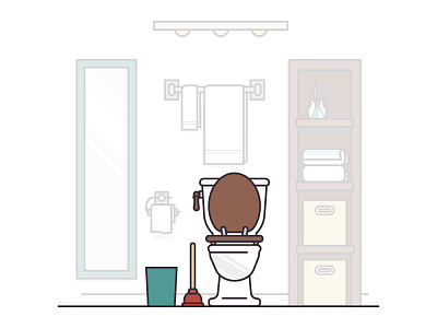 Bathroom bathroom illustration line rooms stroke