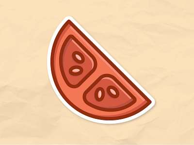 It's Been A Slice! illustration minimal playoff sticker stickermule tomato