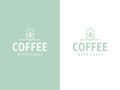 Coffee with Casey coffee facebook live illustration logo podcast