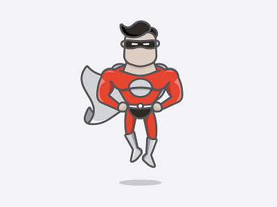 Superhero character flying illustration power super superhero vector