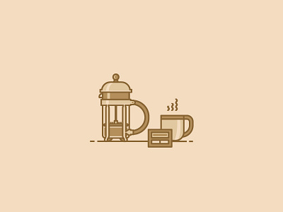 The French Press brewing methods coffee french press illustration vector