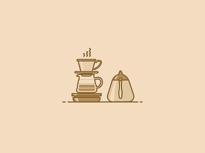 The Kalita Wave brewing methods coffee illustration kalita wave vector