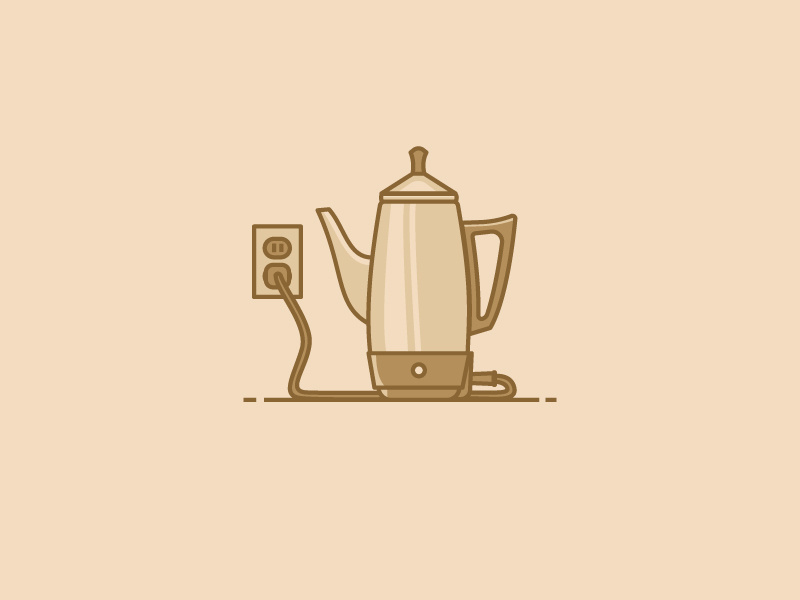 The Percolator k-cups brewing methods percolator vector illustration coffee