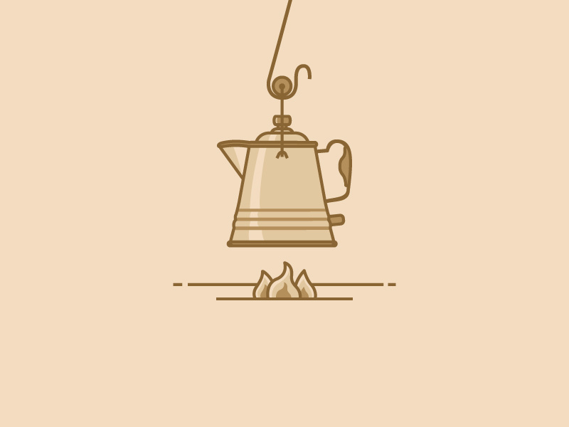 The Cowboy Coffee Pot k-cups brewing methods cowboy coffee vector illustration coffee