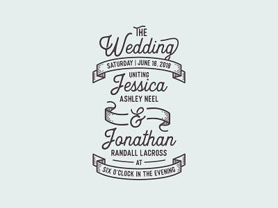 The Wedding banners typography vintage wedding