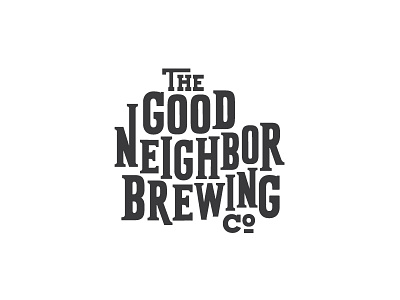 Good Neighbors Brewing beer brewery custom type illustration typography vector