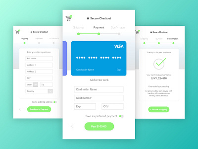 Daily UI #002 - Credit Card Checkout credit card credit card checkout credit card payment dailyui 002 digital design ui ui ux design ui 100 vector