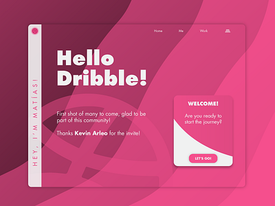Hello Dribbble! debut design dribble first shot hello shot ui ux web