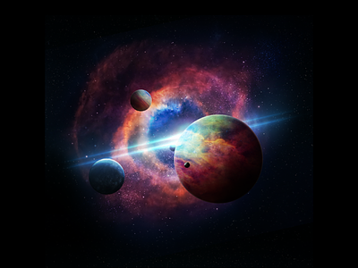 We're all planets in the creative galaxy - cosmos visual concept