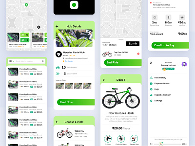 Android App Design for Rental a Cycle