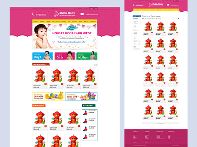Online Baby Products & Toys Shop baby ecommerce online shoping ui