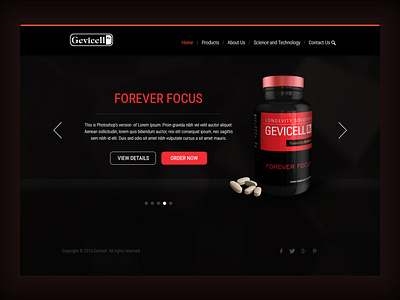 Gevicell Landing Page