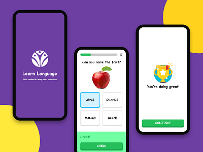 Kids E-learning App | Conceptual UI Design app branding education elearn kids ui