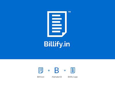 Billify Logo billify branding flat logo logotype