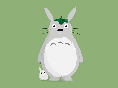 Totoro & Tiny Totoro character color design illustration illustrator totoro vector