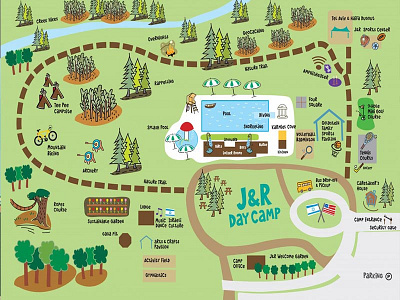 Aaron Metosky Designs, Digital Marketing | J&R Day Camp aaron metosky designs branding graphic design illustratation jcc pittsburgh signage