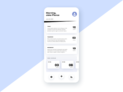 Weekly To-Do Dashboard | UI Exploration activity feed app design cards clean habit tracker modern ui productivity app rounded simple to do list ui ux weekly