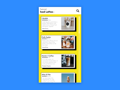 Local Coffee Review App – Newsfeed Design