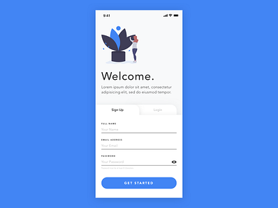 #001 Sign In – Daily UI Challenge clean clean ui concept dailyui input fields ios login minimal mobile ui sign up signup simple ui ux