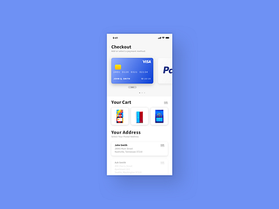 #002 Checkout – Daily UI Challenge checkout clean ui coffee ui concept credit card dailyui ecommerce app ios mobile ui modern ui payment app ui ux