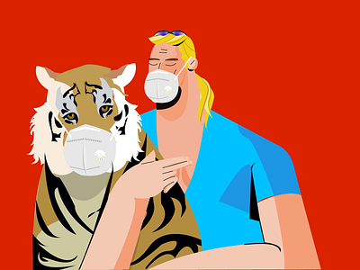 Stay Safe Tiger adobe illustrator animal animals illustration illustrator illustrator art joe exotic tiger tiger king vector