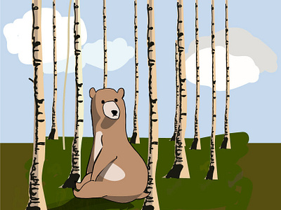 Bear children illustration
