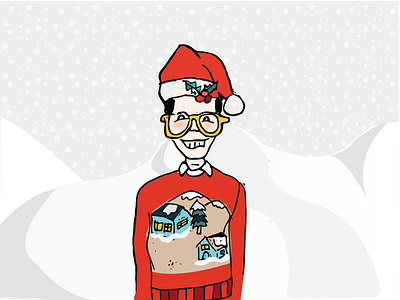 Christmas is coming character christmas christmas spirit colorful drawing illustration illustrator illustrator art ugly sweater vector