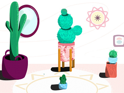 cactus adobe illustrator colorful illustration illustrator illustrator art pink vector