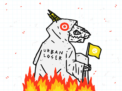 Urban Loser cover album dead design doodle fire illustration imronalifandi line art metal skateart skateboard skull vector