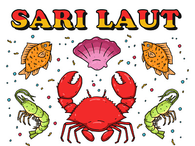 Sari Laut animal animal illustration childrens illustration doodle illustration imronalifandi indonesia lamongan popart sari laut
