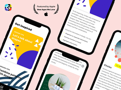 Grideo articles tab + detail screen 🥳🎉 app apple article articles buttons cancel cards collage design design app figma grid grid design ios iphone x iphonexs shape shapes template ui