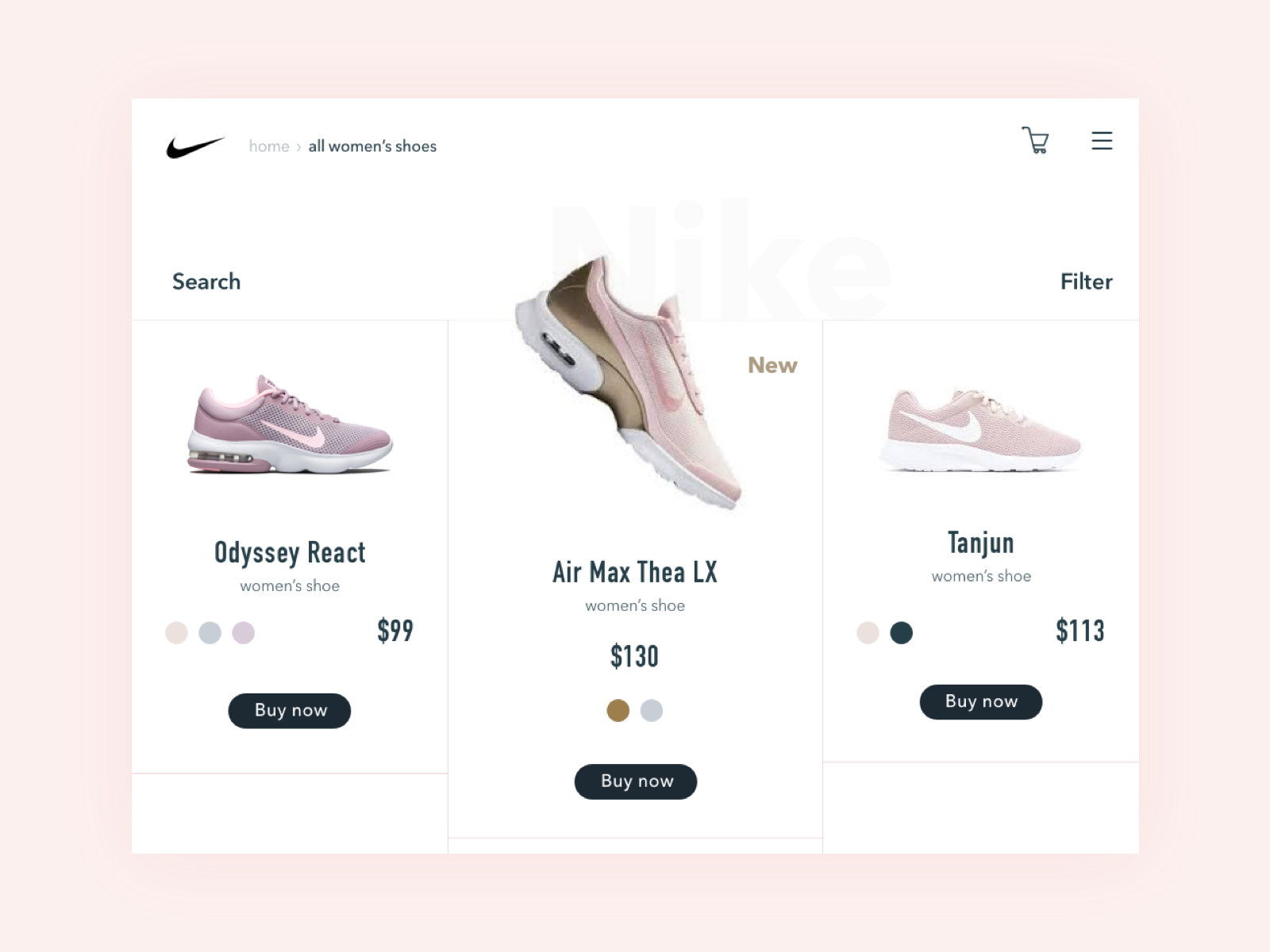 Nike Concept by Katarina for Orizon: UI/UX Design Agency on Dribbble