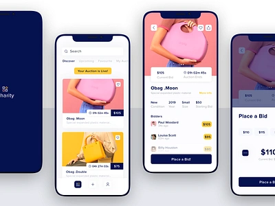 Charity auction app app auction auctions bit buttons cashier charity dashboard design designs figma ios iphonexs launchscreen money placeabid productscreen sketch sketchapp ui