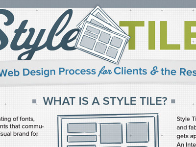 Style Tiles blue graphy green illustrations lime onepager webdesign website