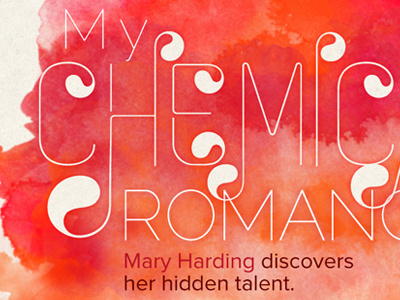 My Chemical Romance editorial orange typography watercolor zag