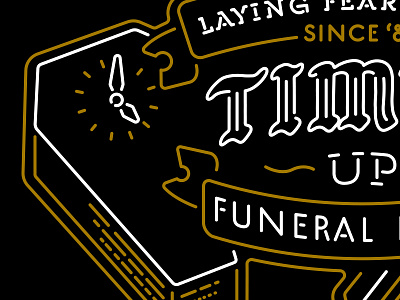 Time's Up Funeral Home design graphic shirt